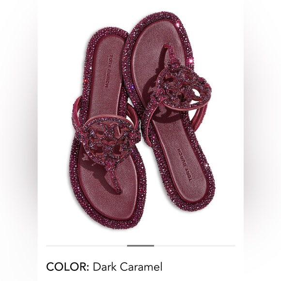 Tory Burch Crystal Miller Sandals - Picture 1 of 5